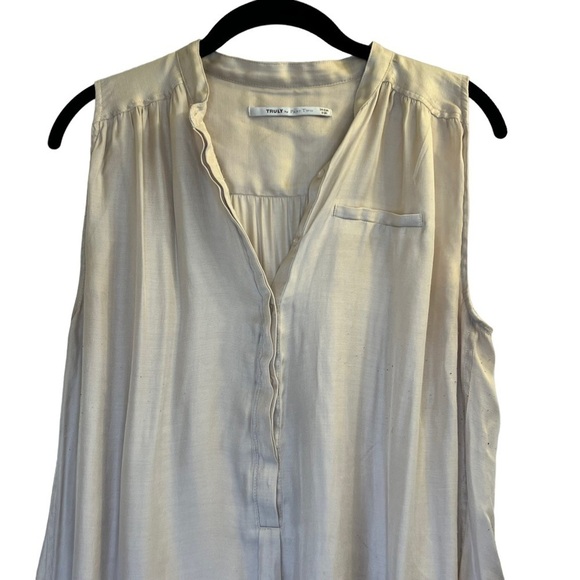 Sale Truly Women’s Tank Top 4 Pink Hi-Lo Sleeveless Tan Pockets - Picture 6 of 13